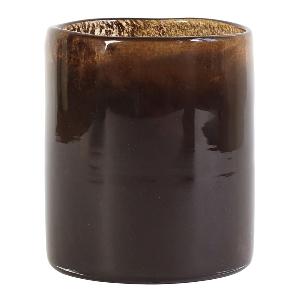 Tell Me More Lyric Ljuslykta Glas 12x14 cm Mörk Brun