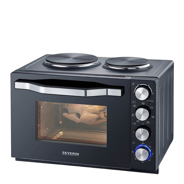 Severin Elektrisk ugn med 2 kokplattor TO2074 30L 2500W svart
