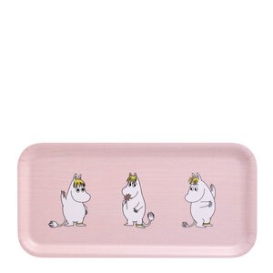 Muurla Mumin bricka  27x13 cm Retro Snorkfröken rosa