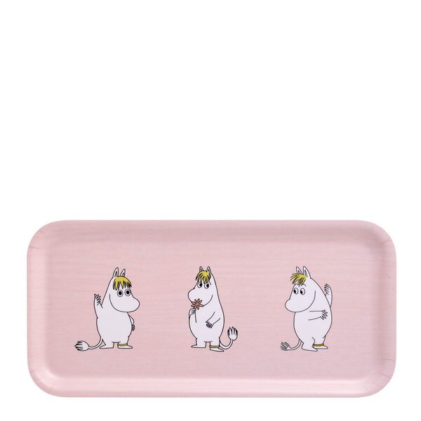 Muurla Mumin bricka  27x13 cm Retro Snorkfröken rosa
