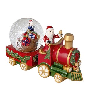 Villeroy & Boch Christmas Toys snöglob tåg 22 cm röd