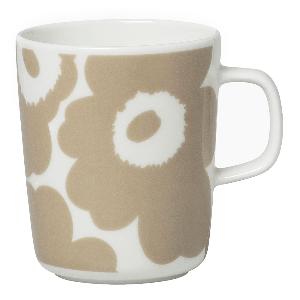 Marimekko Oiva Unikko mugg 25 cl vit/beige