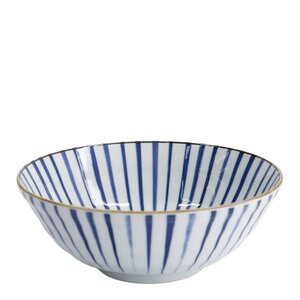 Tokyo Design Studio Natsu Tokusa ramen skål 21x7,8 cm 1 L blå/vit