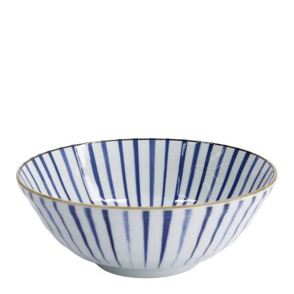 Tokyo Design Studio Natsu Tokusa ramen skål 21x7,8 cm 1 L blå/vit