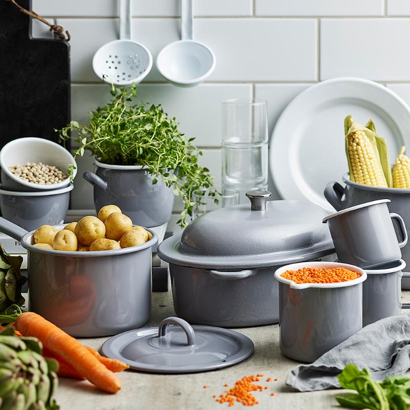 Kockums Jernverk Kockums Skål Emaljerat Stål 10 cm Grå