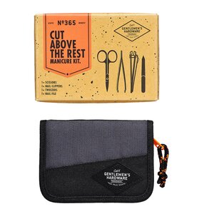 Gentlemen-s Hardware Manikyrset med etui svart
