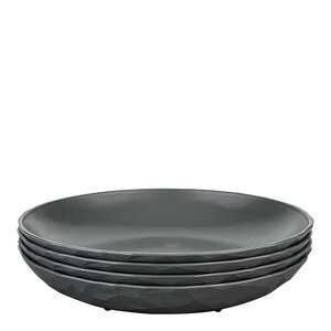 Koziol Club djup tallrik 22 cm 4-pack biocirkulär termoplast mörkgrå