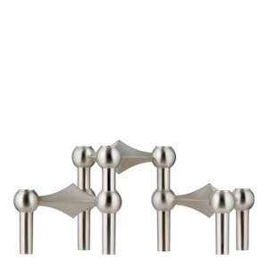 STOFF Nagel Nagel ljusstake 6,9 cm 3-pack borstad krom