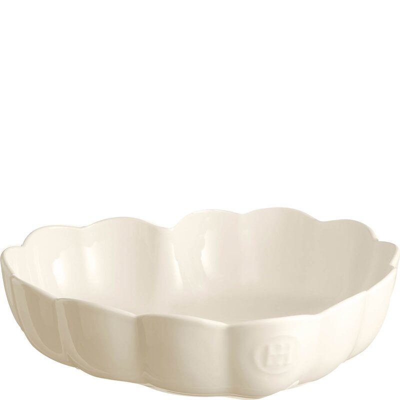 Emile Henry Madeleine ugnsform hjärta 26,5 cm 1,8 L Cream