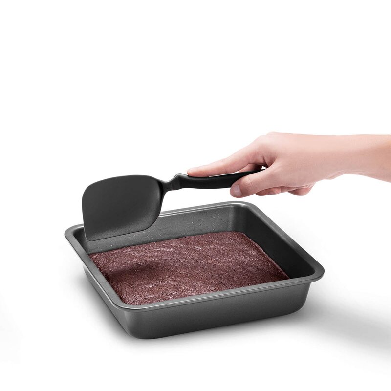 Dreamfarm Stekspade med vinklat skaft flexibel liten 24,6 cm svart