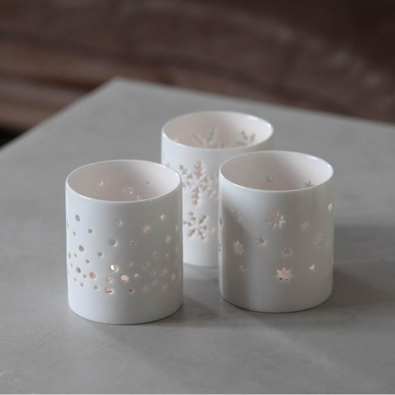 Sögne Home Ljuslykta stjärna liten 6,5x7,5 cm vit