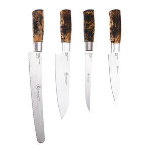 Brusletto Hunter Premium Chef knivset 4 delar masurbjörk