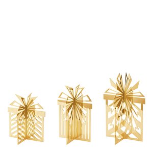 Georg Jensen Jul 2025 julprydnad för bordet 3 delar guld