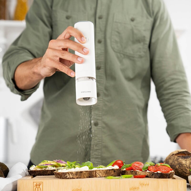 Zwilling Enfinigy elektrisk saltkvarn / pepparkvarn 21,3 cm vit