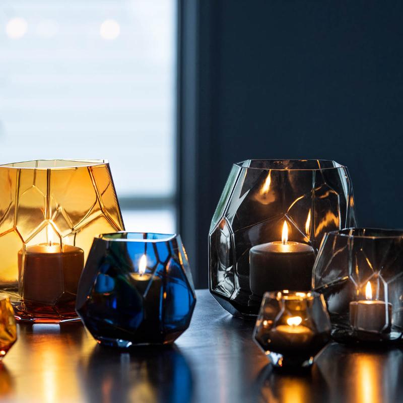 Magnor Iglo Ljuslykta / Vas 9 cm Ash Black