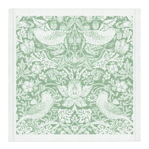 Ekelund Strawberry Thief tygservett 35x35 cm grön