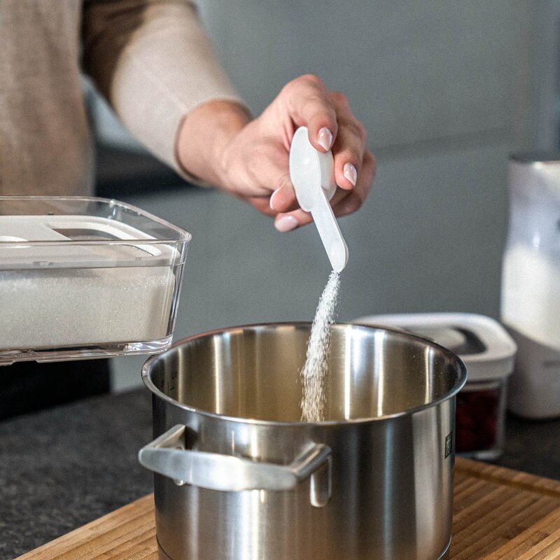 Zwilling Fresh & Save Cube måttinsats för rektangulära burkar vit