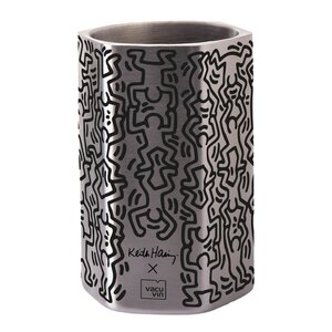 Vacu Vin Double-Wall Cooler vinkylare Keith Haring stål/svart