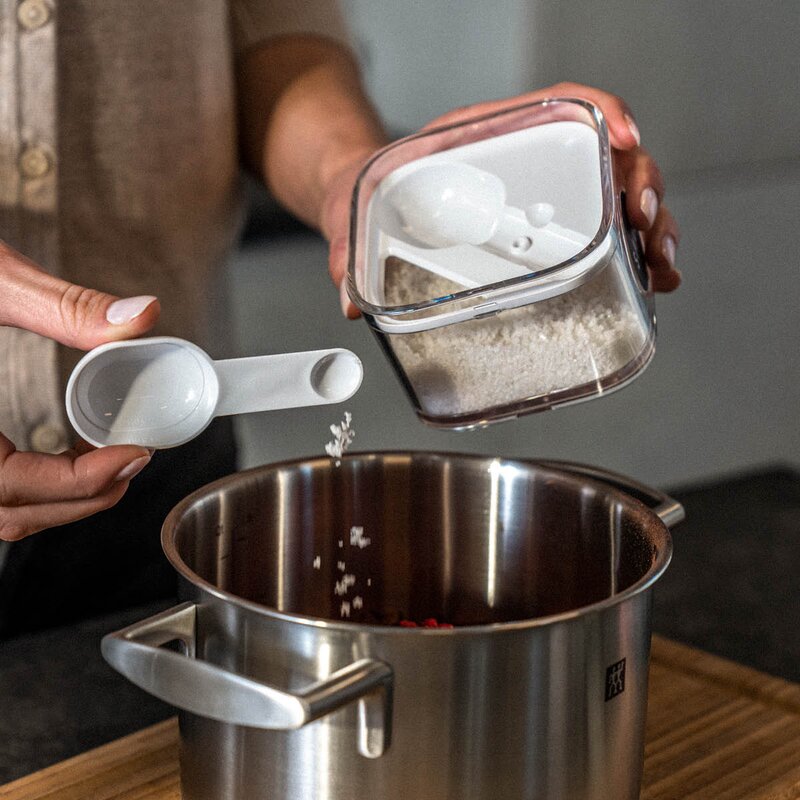 Zwilling Fresh & Save Cube måttinsats för kvadratiska burkar vit