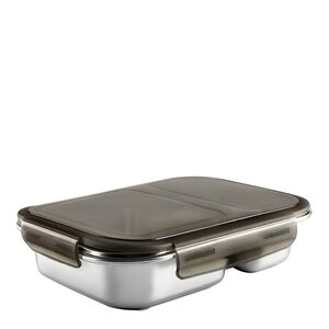 Lacor Matlåda i stål med tätt lock och 2 fack 0,45 + 0,28 L