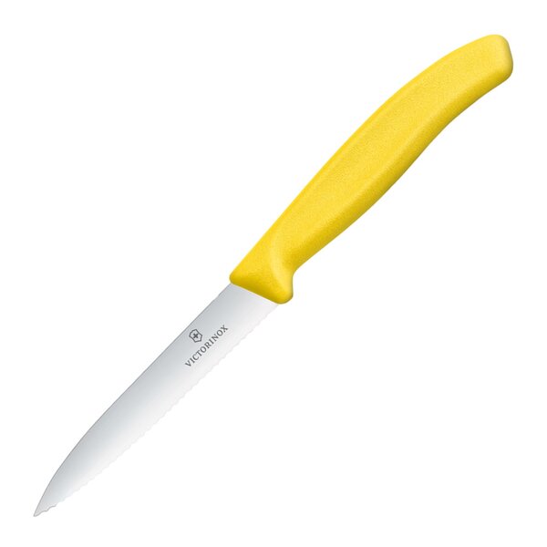 Victorinox Swiss Classic grönsakskniv 10 cm vågigt blad gul
