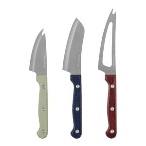 Nicolas Vahé Cheese Knives ostknivar 3-pack vit/blå/röd