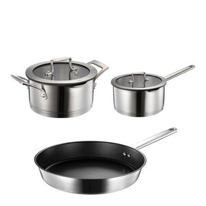 Modern House Geo grytset 3 delar borstad