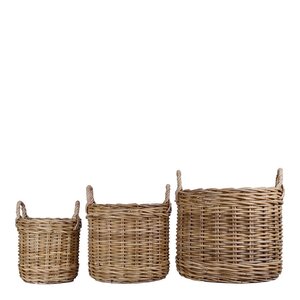 GUS Design Kubu blomkorg 25/35/43 cm 3-pack grå