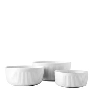 Eva Trio Legio Nova skålset 3 delar 1 + 2,1 + 3,75 L cylinder vit