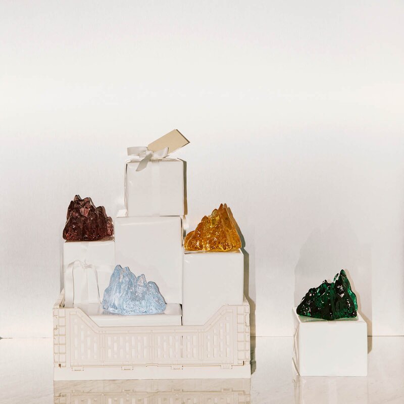 Kosta Boda The Rock ljuslykta 9 cm smaragdgrön