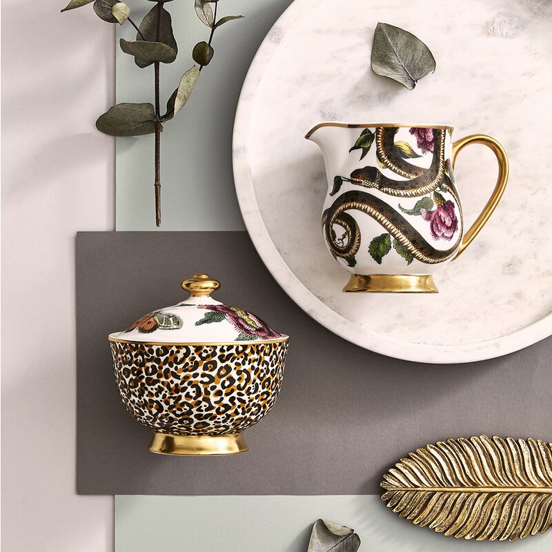 Spode Creatures of Curiosity Sockerskål med lock 20 cl Leopard