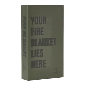 Safly Coffee Table Book med brandfilt 16x28 cm mossgrön