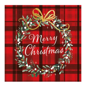 Ambiente Servett 33x33 cm 20-pack Christmas Plaid Red