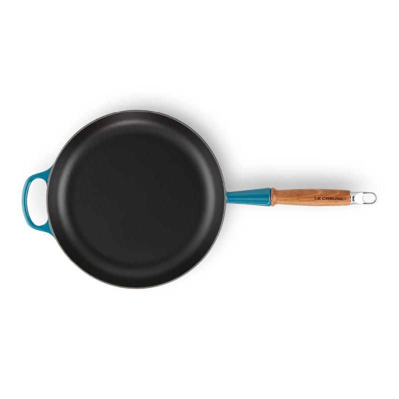 Le Creuset Signature stekpanna med trähandtag 28 cm deep teal