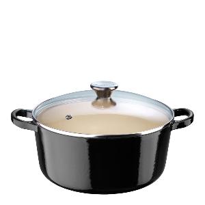 Le Creuset Classic Gjutjärnsgryta Rund Glaslock 4,2 L Black
