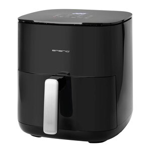 EMERIO Airfryer med dubbla värmeelement 5 L svart