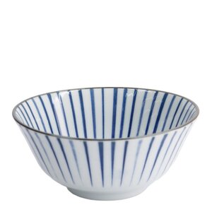 Tokyo Design Studio Natsu Tokusa Tayo skål 15,2x6,7 cm 0,5 L blå/vit