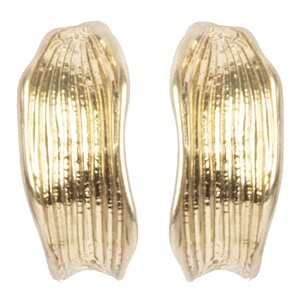 A&C Oslo Vintage Leaves örhängen 14 mm guld