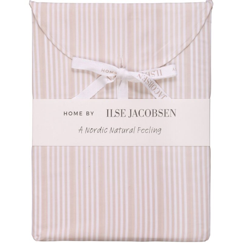 Home by Ilse Jacobsen Bedding Collection bäddset 150x210 cm + 50x60 cm sand beige stripes