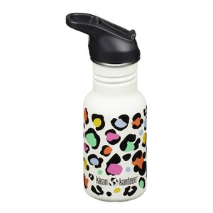 Klean Kanteen Kid Classic Narrow flaska 0,35 L med sportlock Leopard Print
