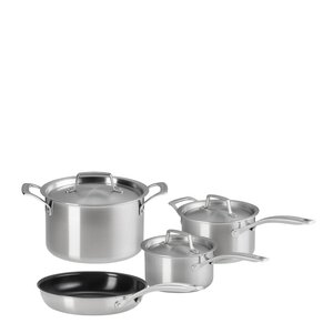 Le Creuset Essential 3-ply grytset 7 delar inkl stekpanna stål/keramisk