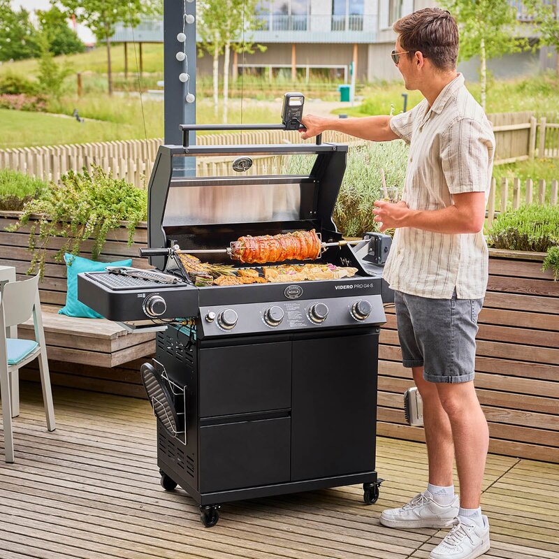 Rösle Videro PRO G4-S Vario+ gasolgrill 20500W svart