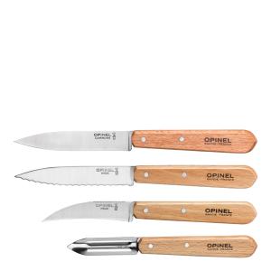 Opinel Essentials knivset 4-pack Bokträ