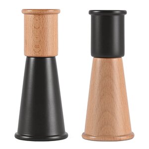 Sagaform Gurken salt- och pepparkvarn 15 cm 2-pack svart/brun