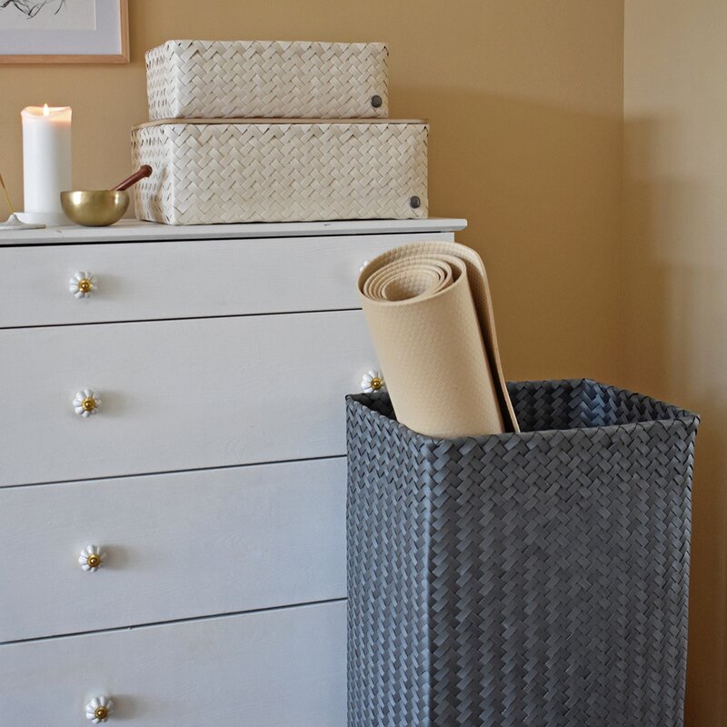 Handed By Grand superb tvättkorg med lock 44x31x60 cm dark grey