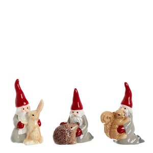 Cult Design Tomten & Vännerna minisar tomteset 3 delar 7 cm