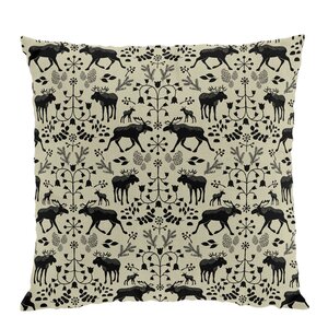 Arvidssons Textil Skogens Konung kuddfodral älg svart