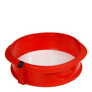 Lékué Springform i silikon med tallrik 23 cm 2,5 L röd/vit