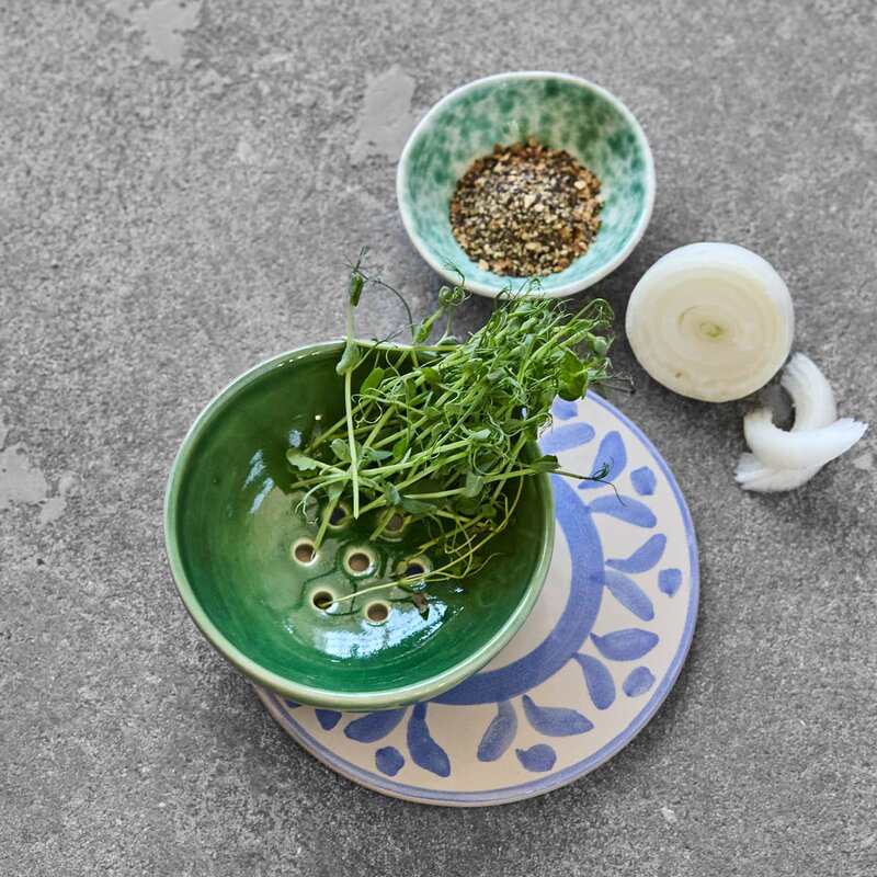 House Doctor Diva sil i stengods 12 cm grön