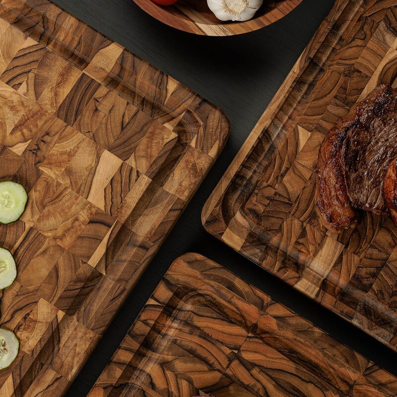 Tramontina Butcher Block skärbräda 60x40 cm ändträ teak